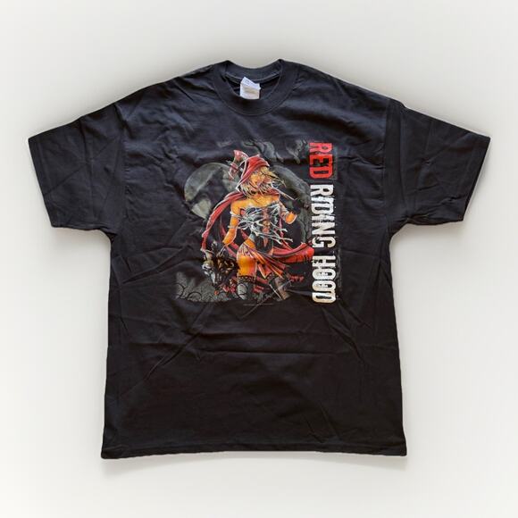 2010 Zenescope Red Riding Hood Shirt XL Comic Fantasy Horror Port & Co Black Te - Picture 1 of 6